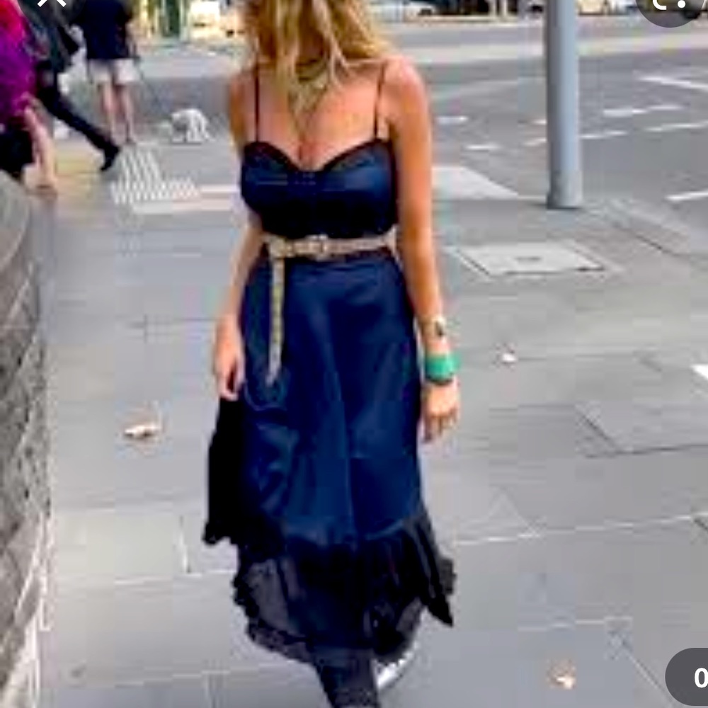Chasing Unicorns Take The Long Road Home silk + lace slip dress